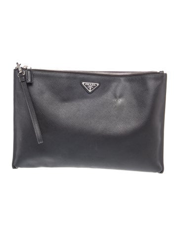Saffiano Leather Clutch