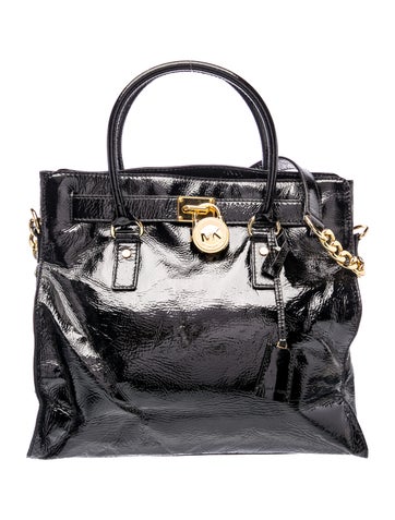 Patent Leather Top Handle Bag