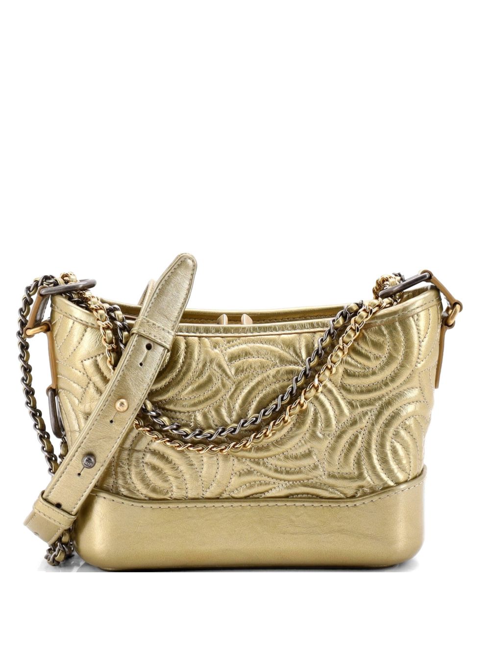 Gabrielle CC Stitched Calfskin Small hobo bag