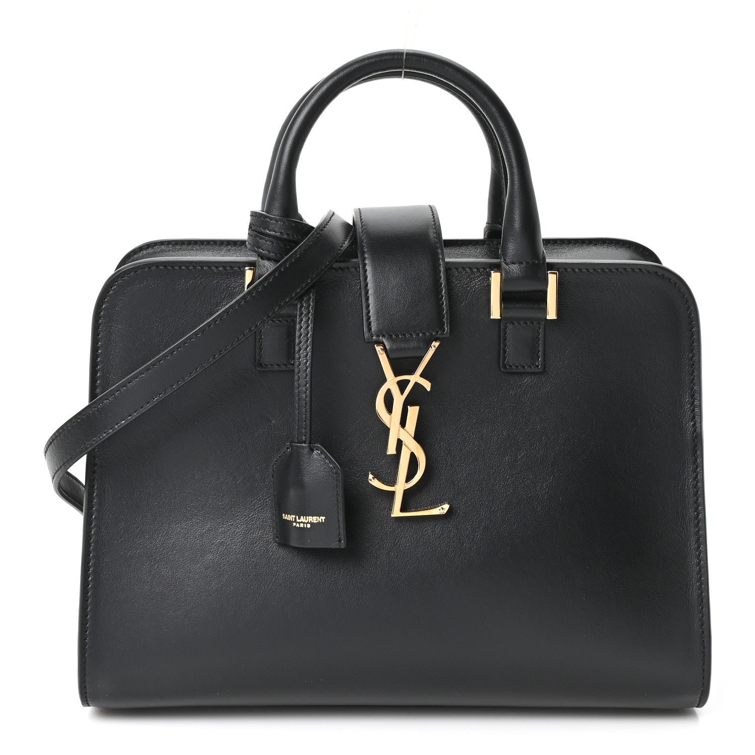 Saint Laurent Calfskin Monogram Baby Cabas Black