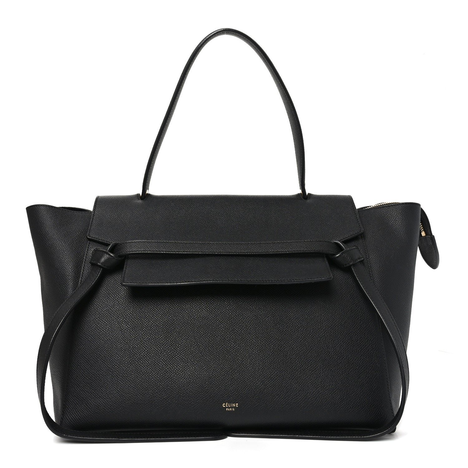 Grained Calfskin Small Belt Bag Black