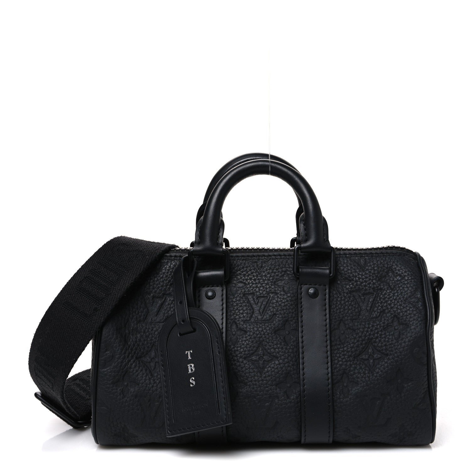 Louis Vuitton Monogram Taurillon Keepall Bandouliere 25 Black