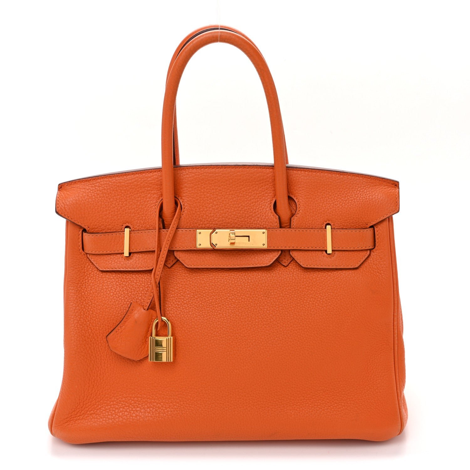 Hermes Taurillon Clemence Birkin 30 Orange