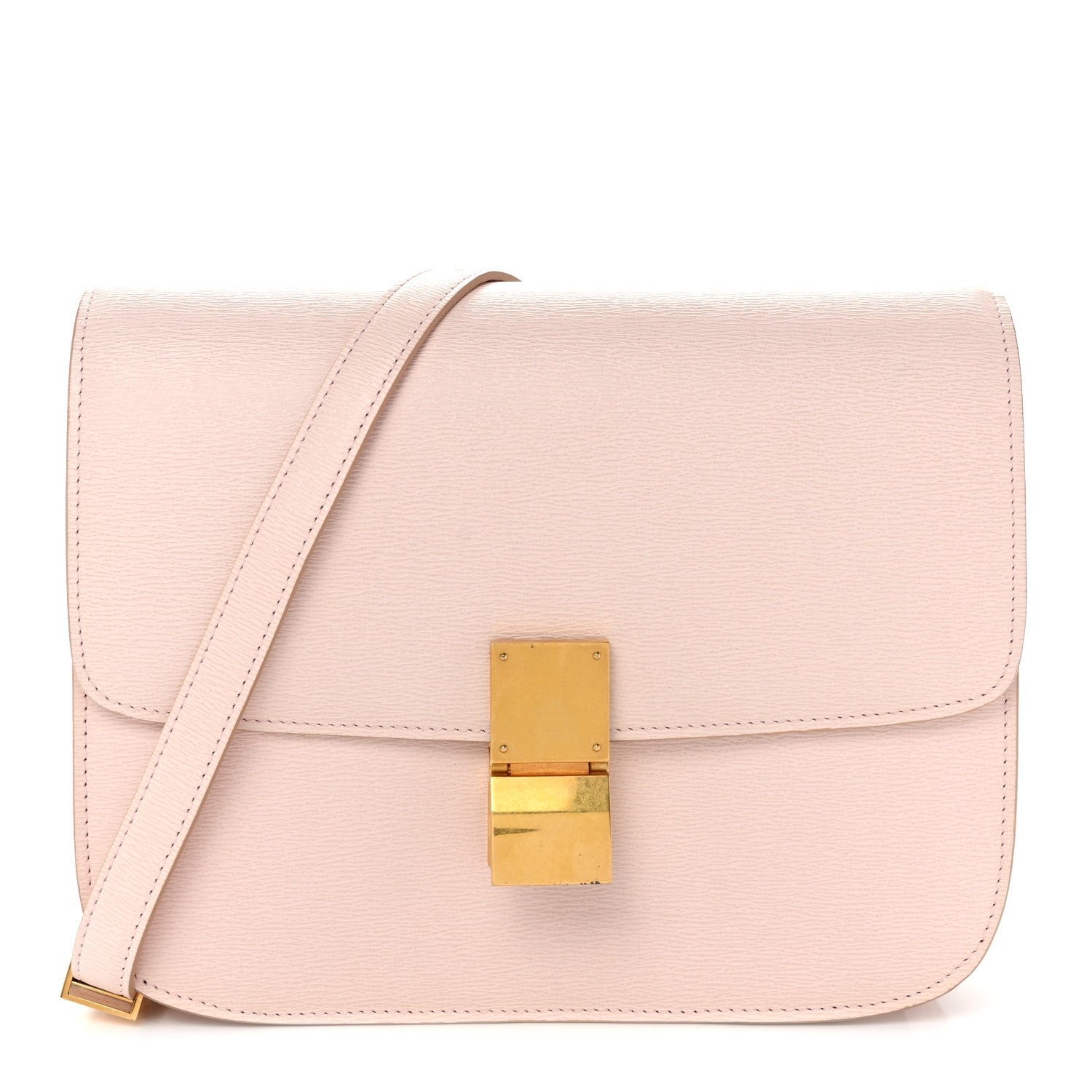 Celine Celine Liege Calfskin Medium Classic Box Flap Bag Pale Pink