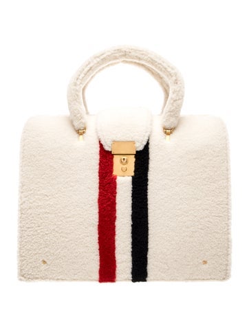 Shearling Top Handle Bag
