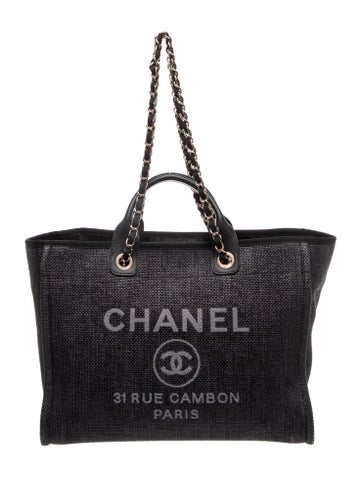Large Raffia Deauville Tote