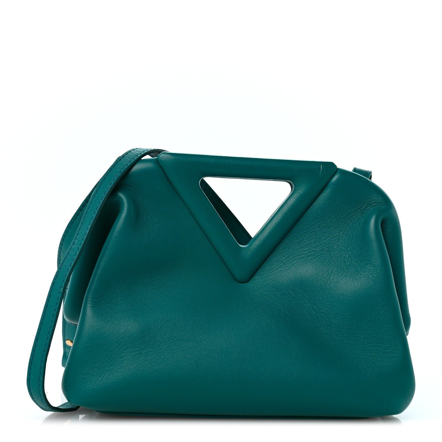 Bottega Veneta Calfskin Small The Point Triangle Bag Mallard