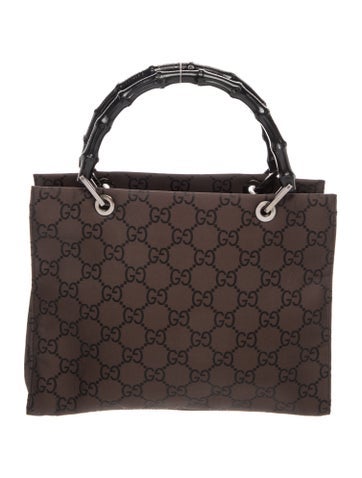 GG Nylon Top Handle Bag