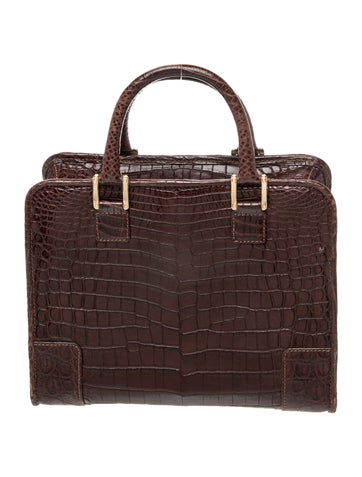 Crocodile Top Handle Bag
