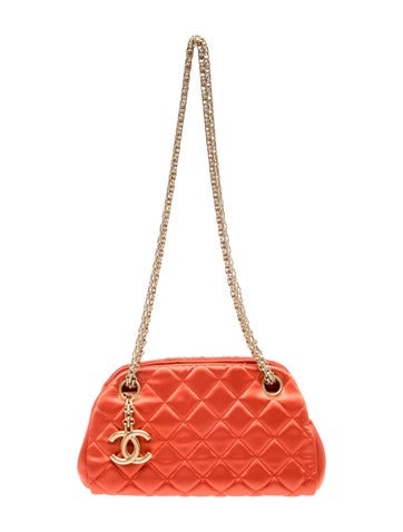 Quilted Satin Mini Just Mademoiselle Bowling Bag