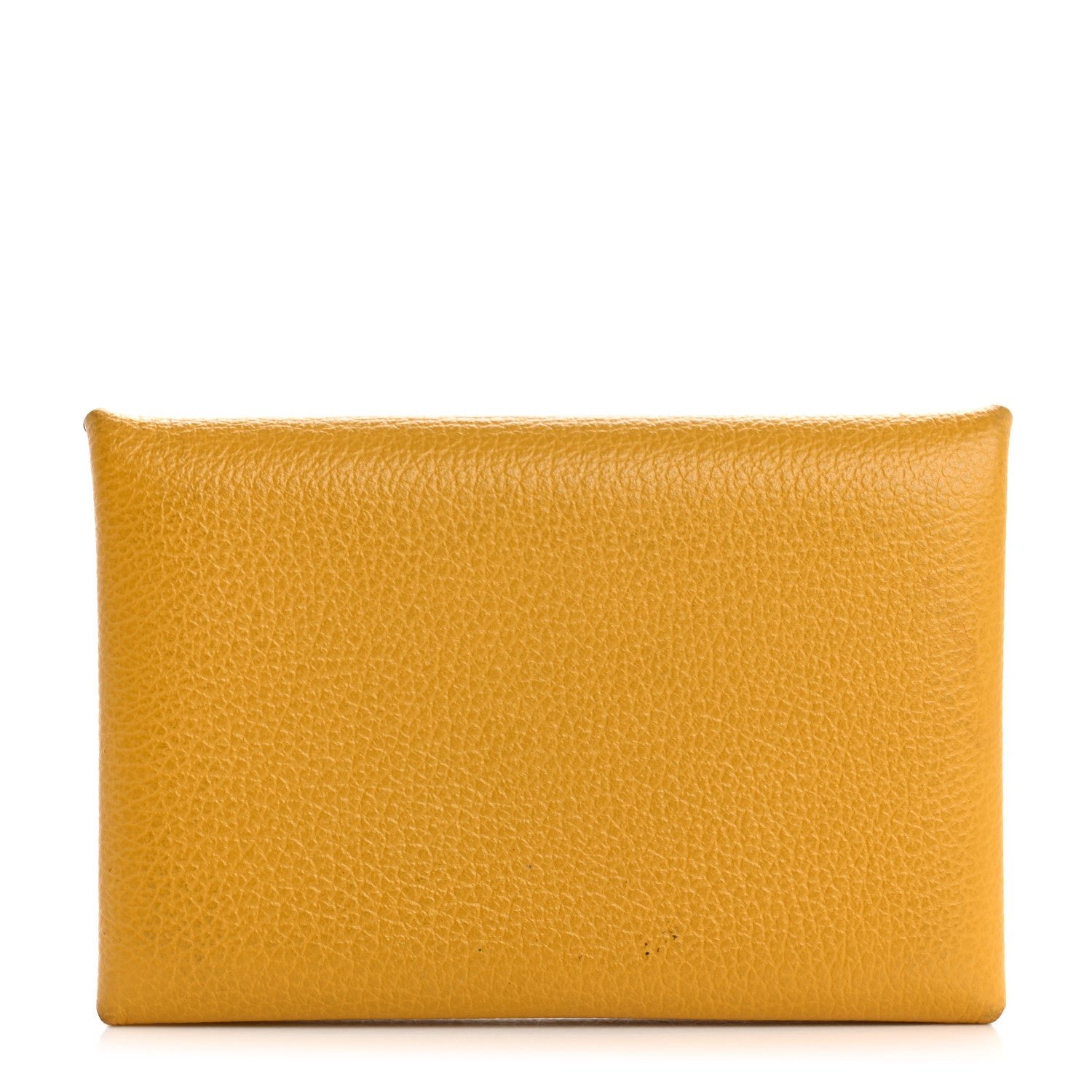 Hermes Evercolor Calvi Card Case Jaune Ambre