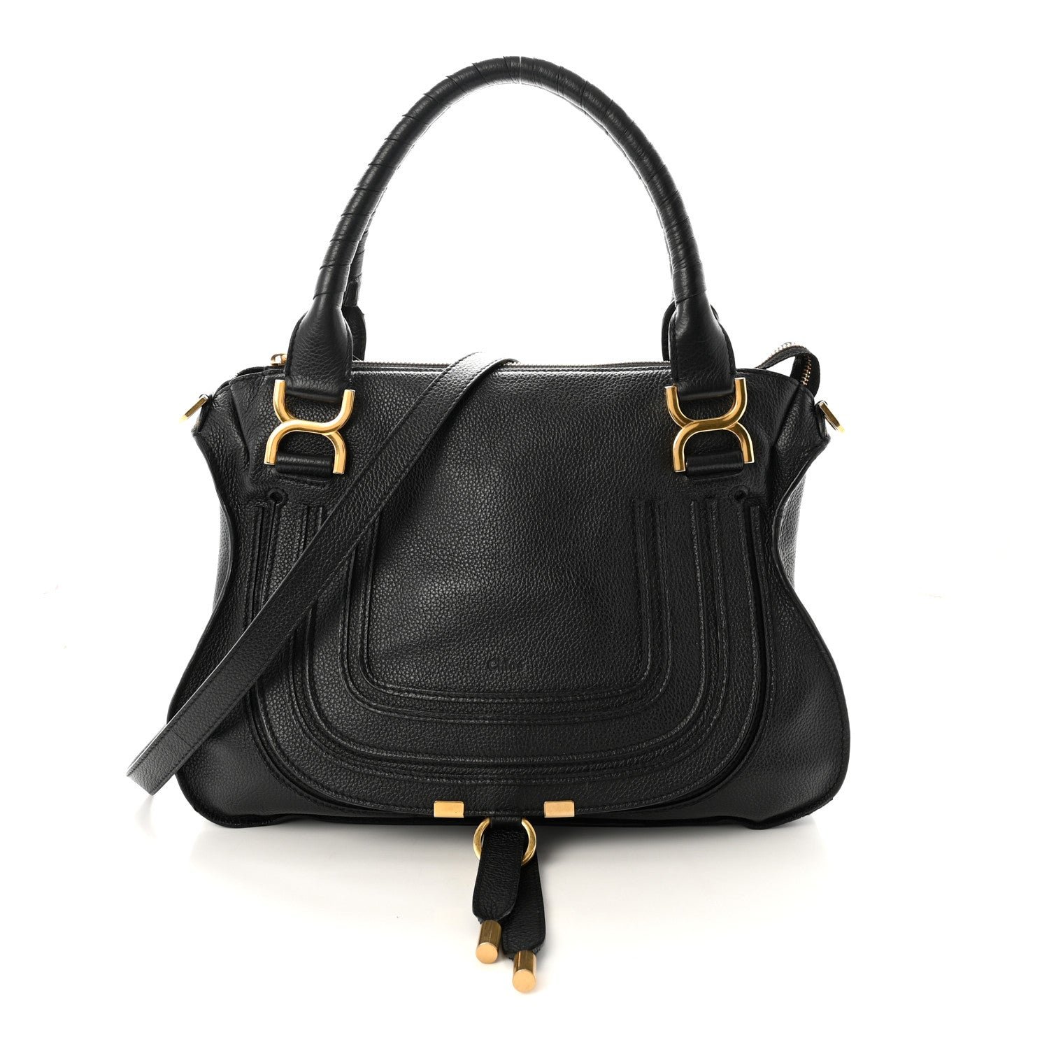 Chloe Calfskin Medium Marcie Satchel Black