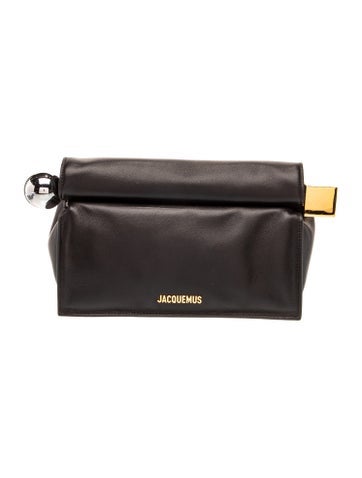 Jacquemus Leather Rond Carré Clutch Mini