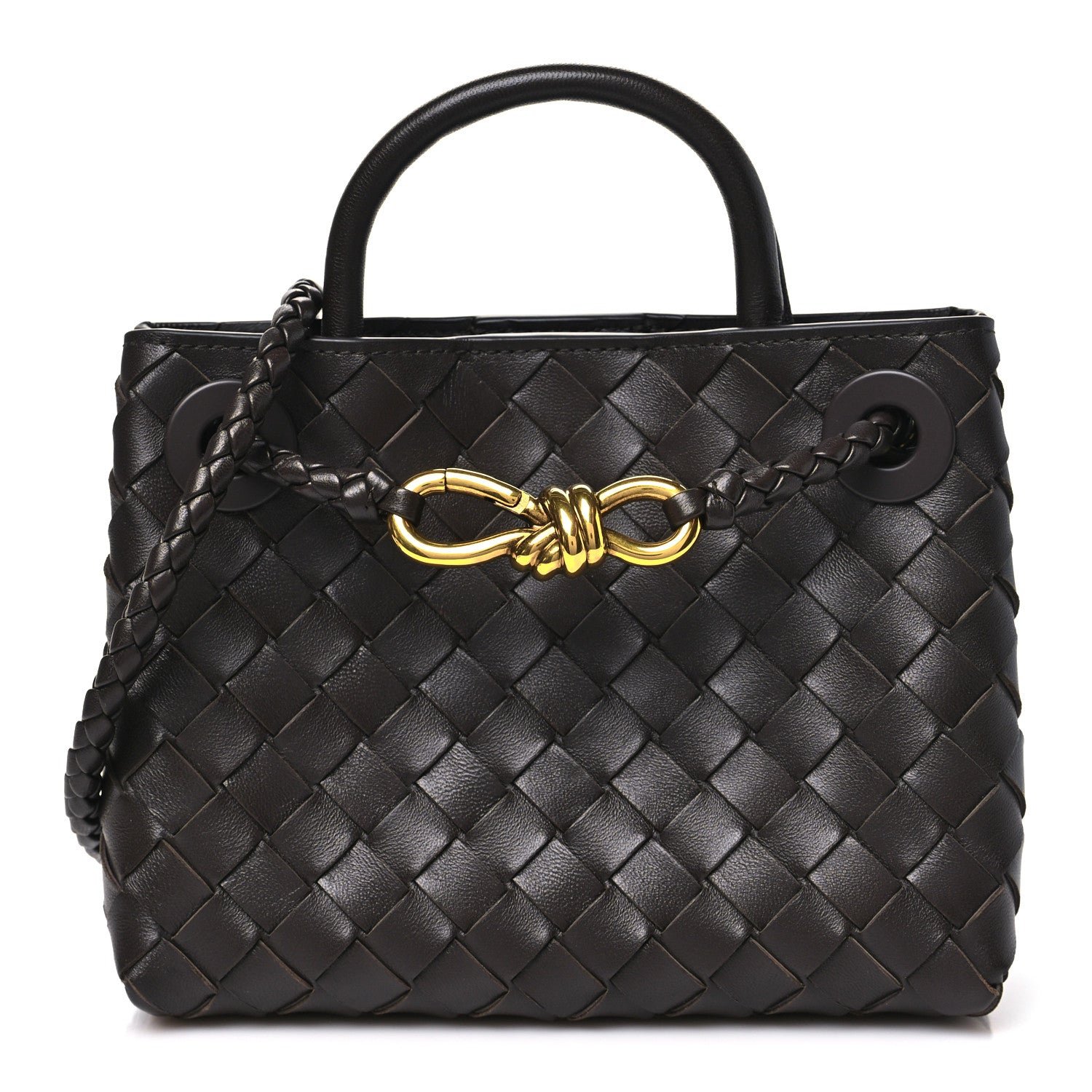 Nappa Intrecciato Mini Andiamo Shoulder Bag Fondant