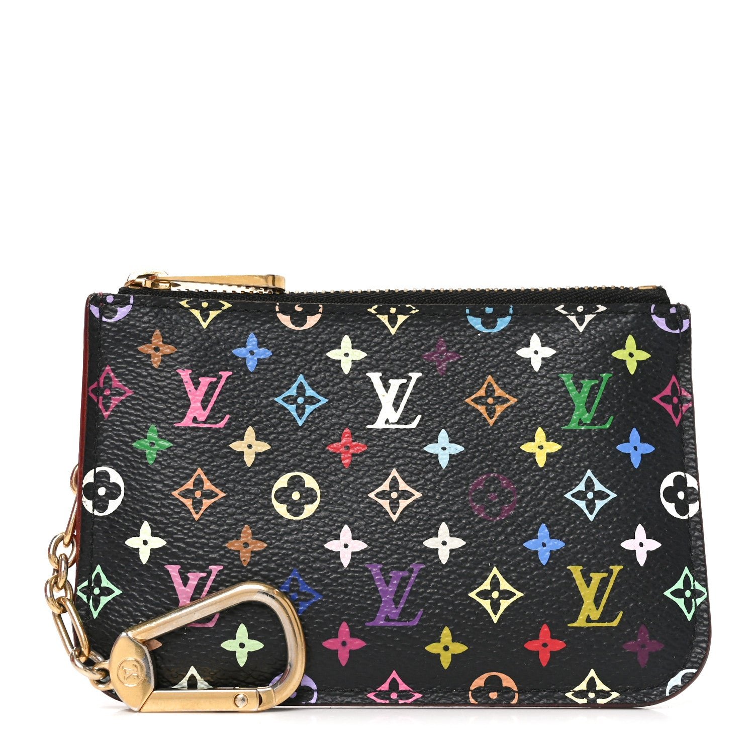 Louis Vuitton Monogram Multicolor Key Pouch Black Grenade