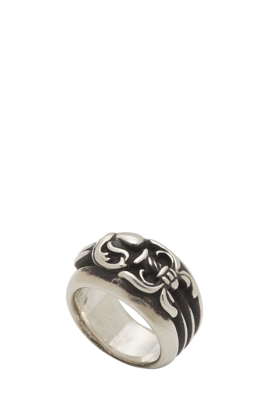 Chrome Hearts Sterling Silver Heart & Dagger Ring