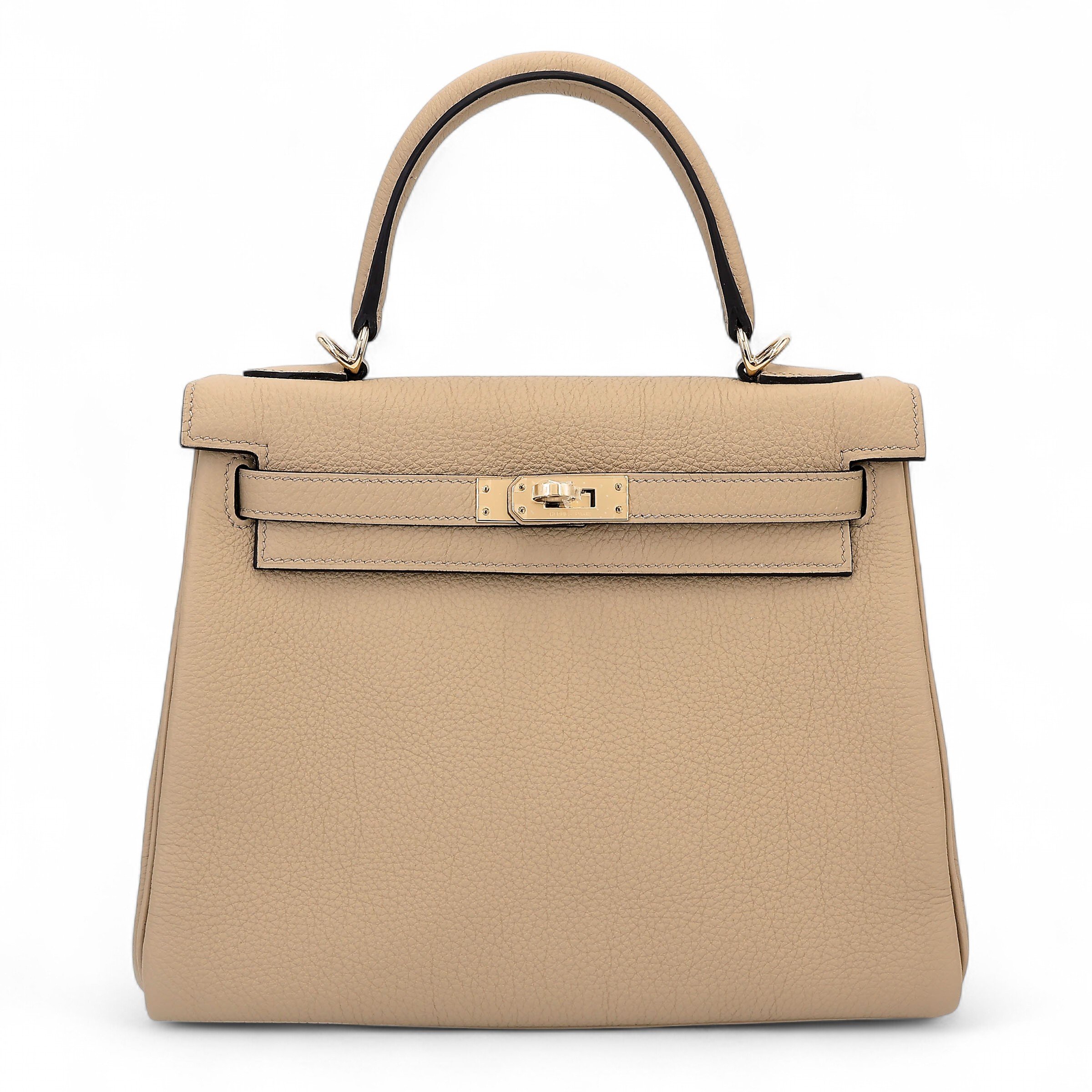 Hermes Brand New ( Rank N ) HERMÈS Kelly 25 Trench (S2) Togo Permabrass hardware K (2025)