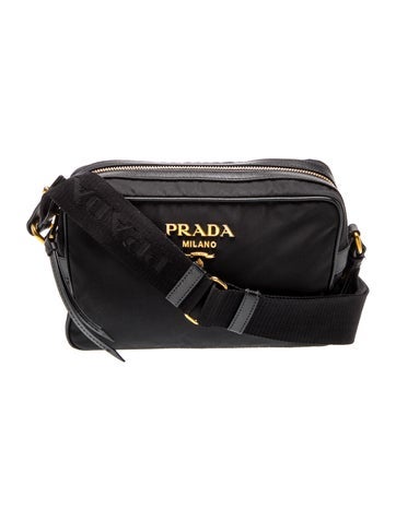Tessuto Nylon Black Tessuto Camera Crossbody Bag