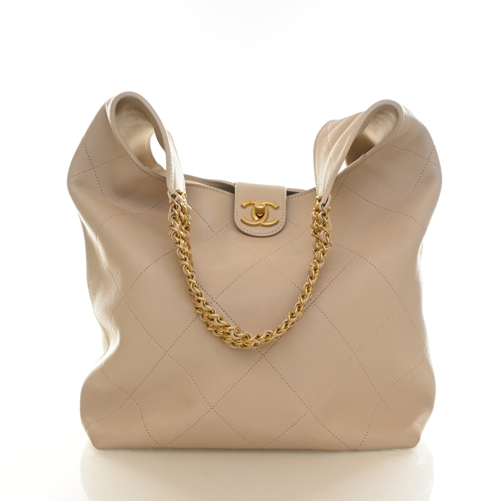 Chanel Medium Shiny Lambskin Hobo