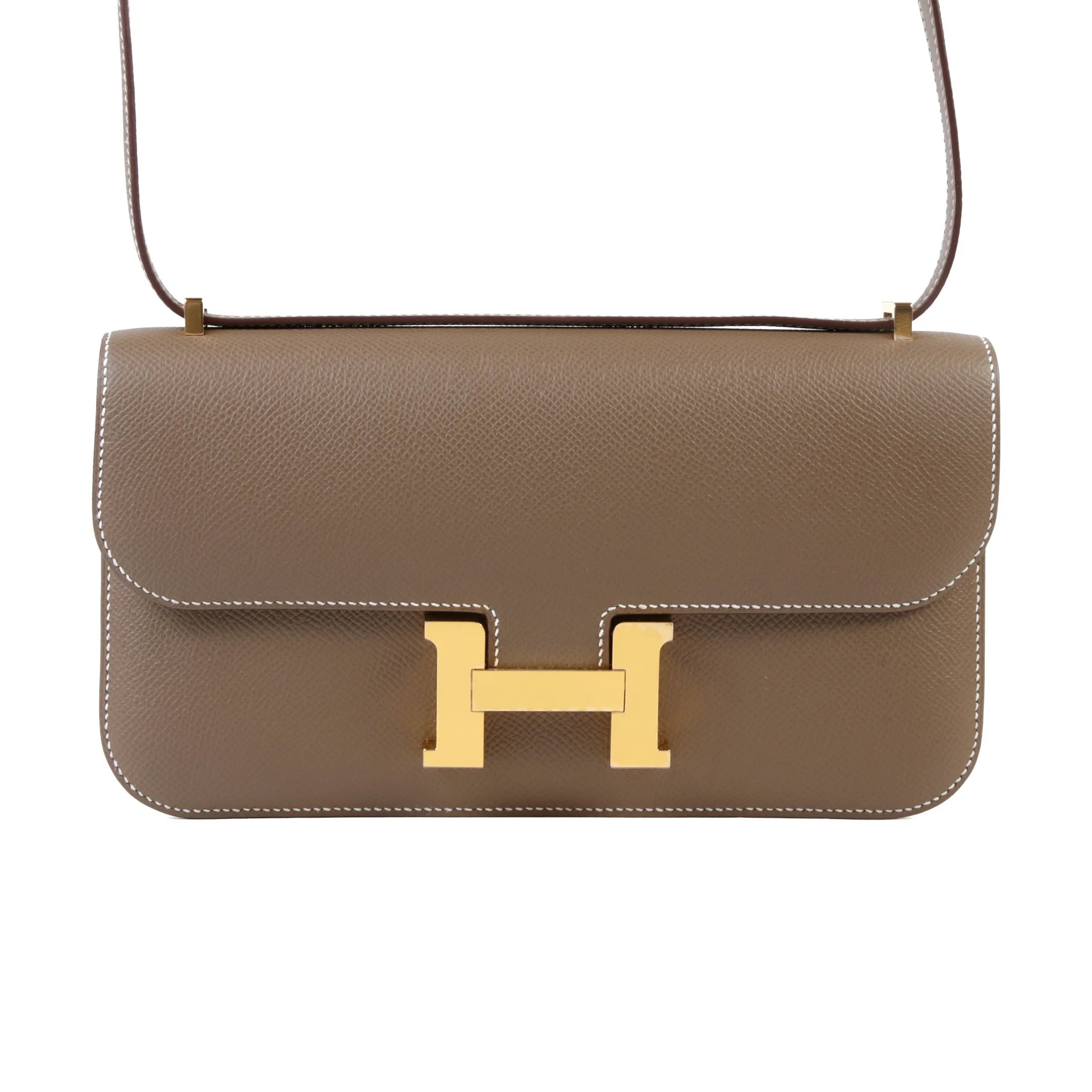 Brand New ( Rank N ) HERMÈS Constance Elan 2024 Etoupe (18) Epsom Gold hardware G (2026)