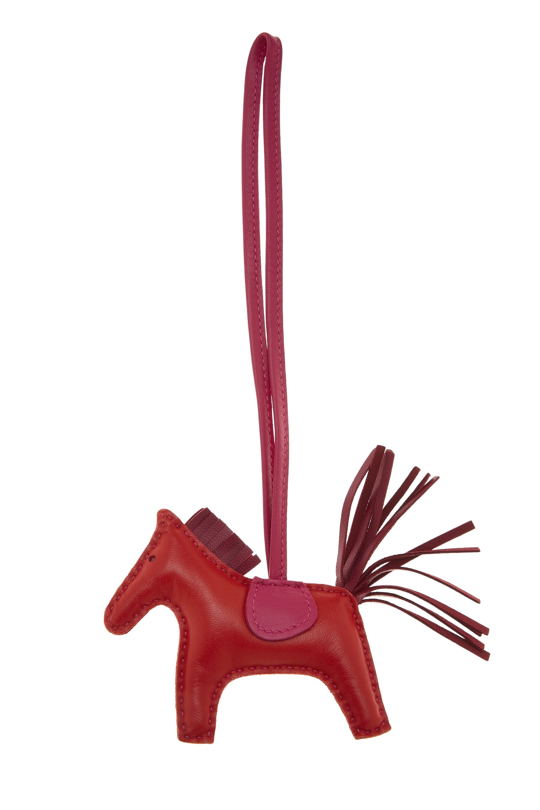 Hermès Rouge Tomate Milo Leather Rodeo Bag Charm PM