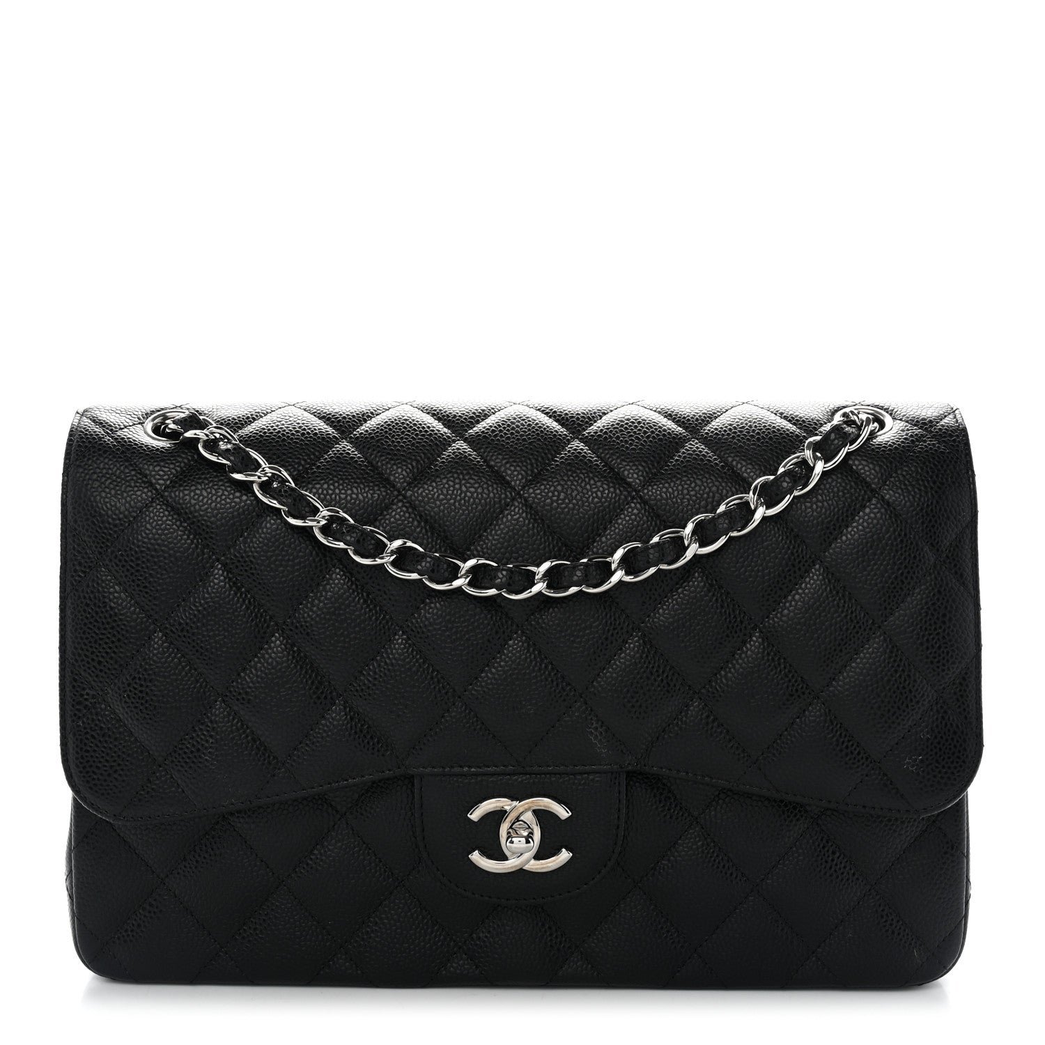 Chanel Caviar Quilted Jumbo Double Flap Black