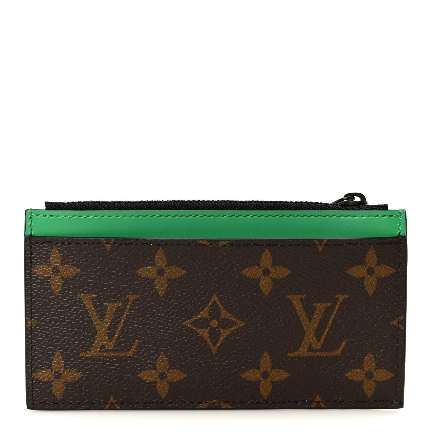 Louis Vuitton Monogram Calfskin Coin Card Holder Minty Green