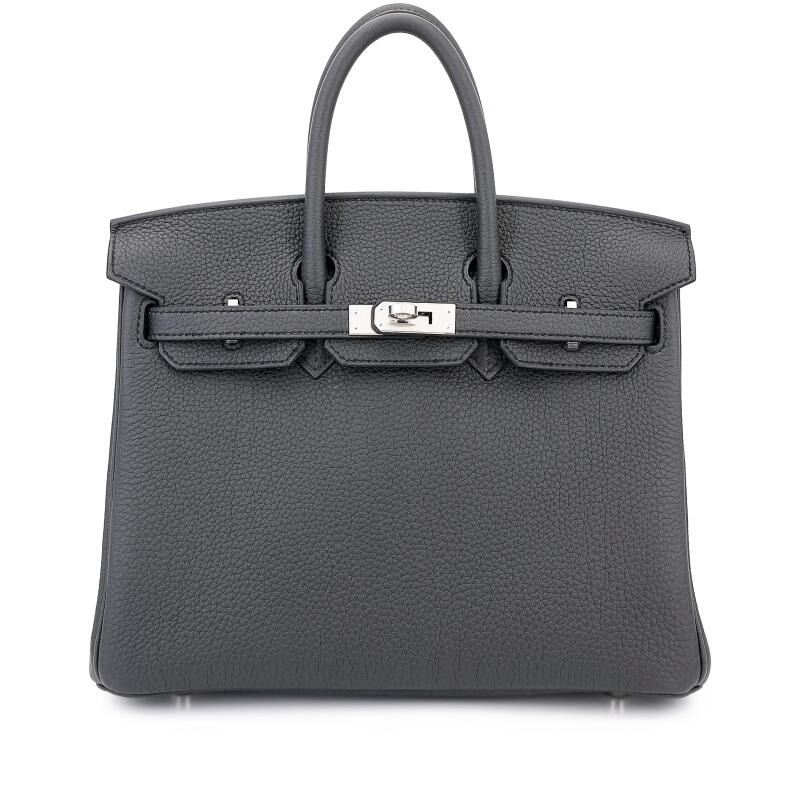 Hermes Vert Olive and Plomb Togo Verso Birkin 25 Palladium