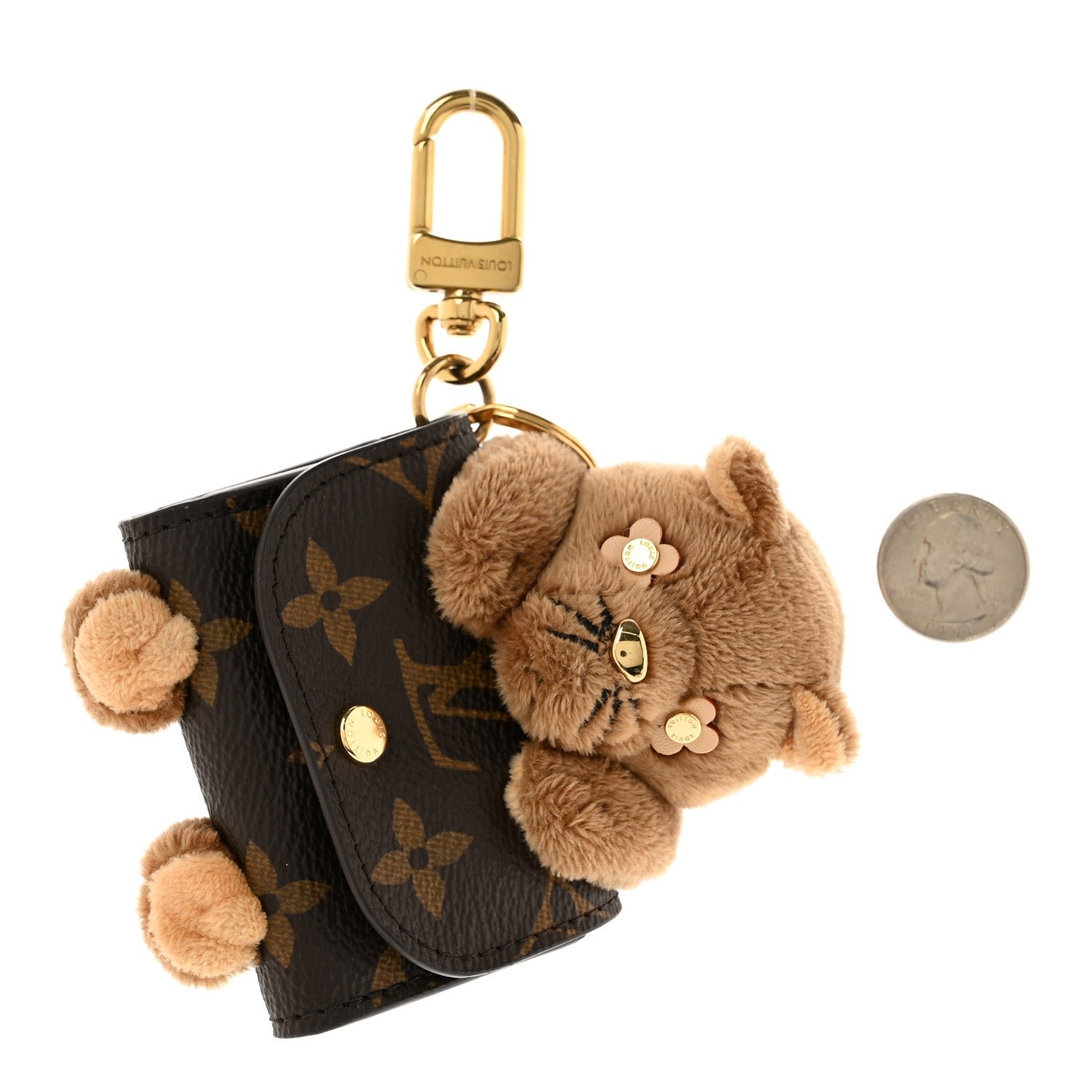 Louis Vuitton Monogram Cute Cat Pouch Earphones Case
