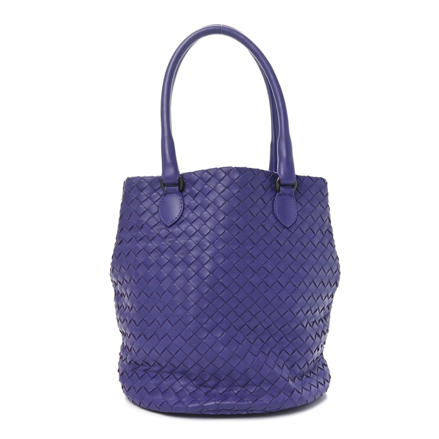 Bottega Veneta Nappa Intrecciato Bucket Bag Purple