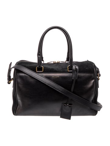 Suede Top Handle Bag