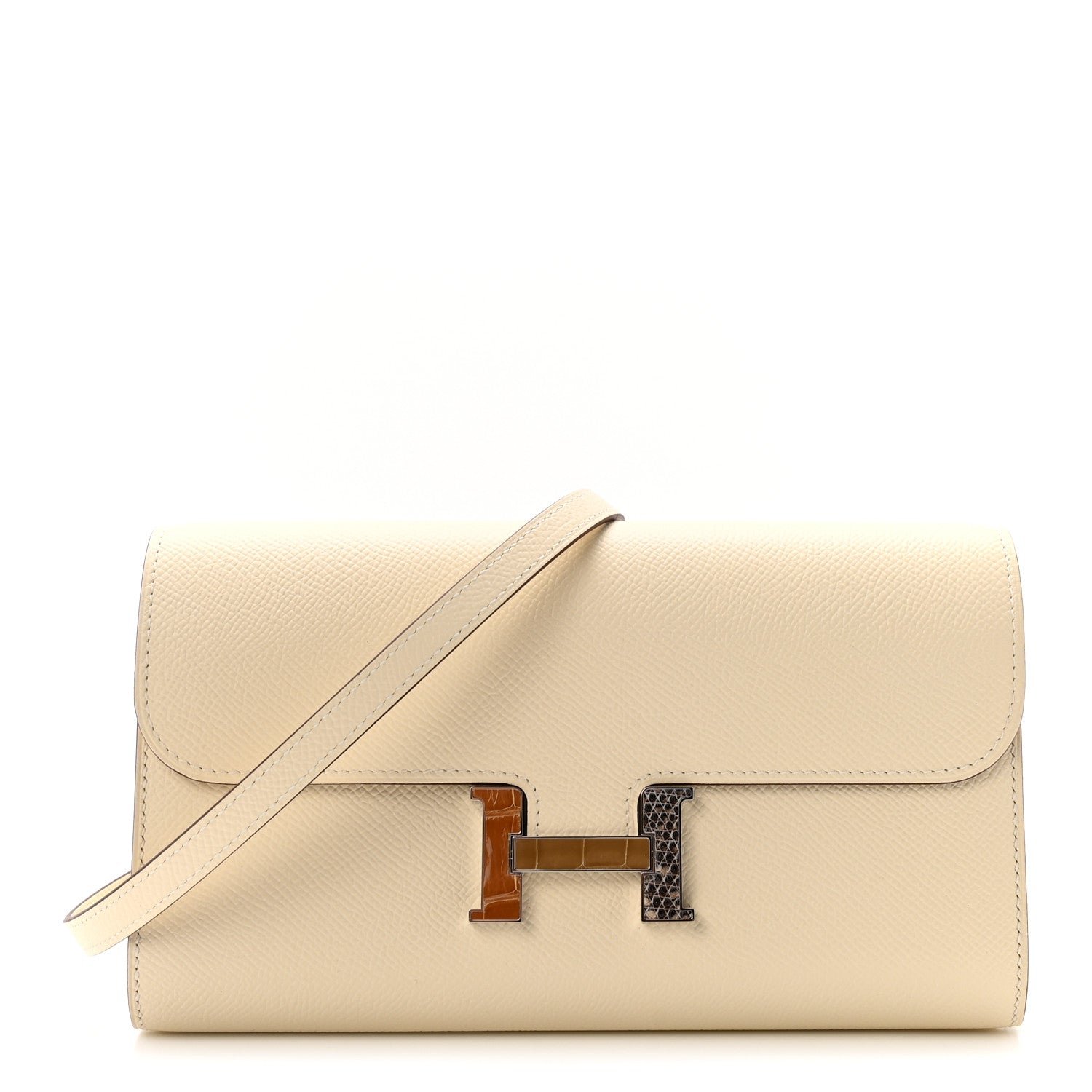 Hermes Hermes Epsom Alligator Lizard Constance Wallet To Go Nata