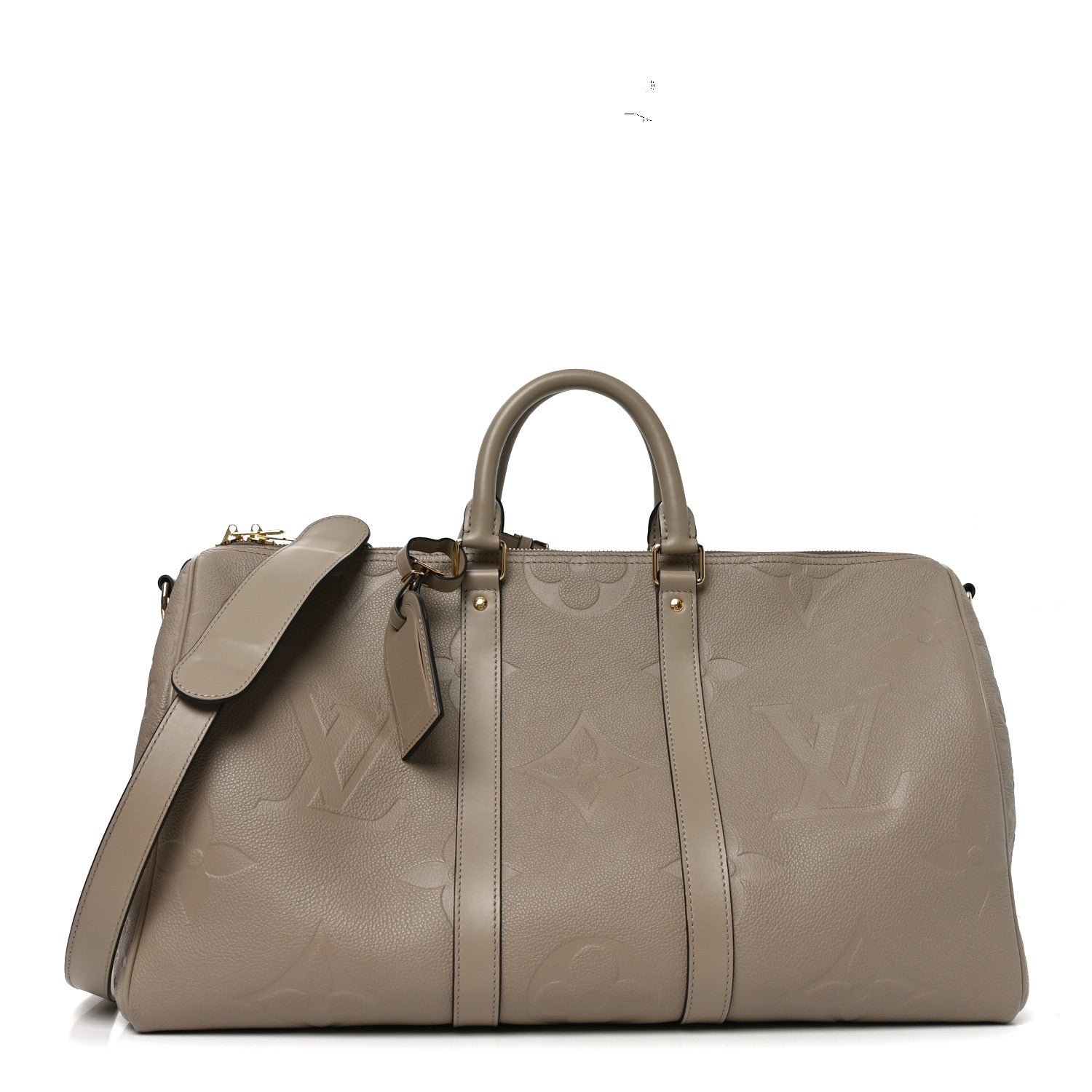 Louis Vuitton Empreinte Monogram Giant Keepall Bandouliere 45 Tourterelle