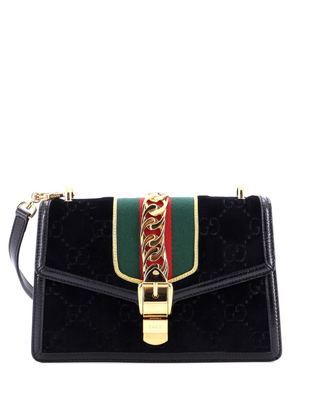 Sylvie Shoulder Bag GG Velvet Small crossbody bag