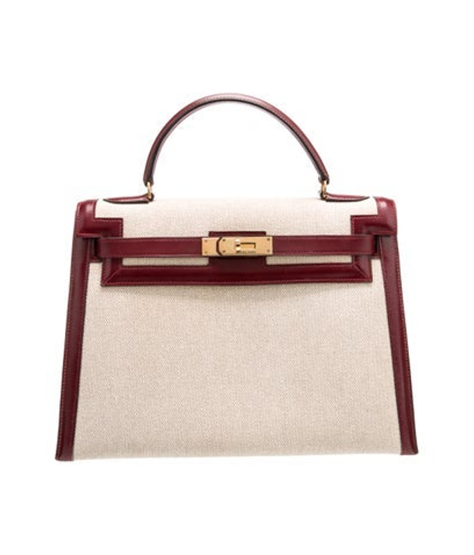 Hermes Vintage Toile Box Kelly Sellier 32