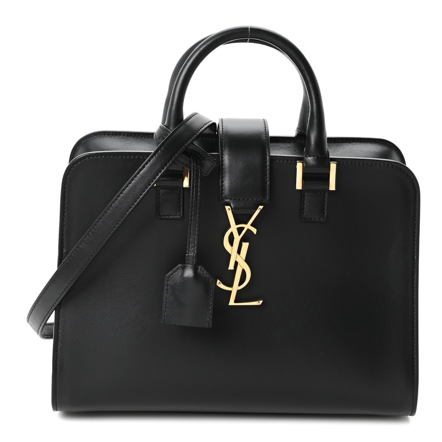 Saint Laurent Calfskin Monogram Baby Downtown Cabas Black