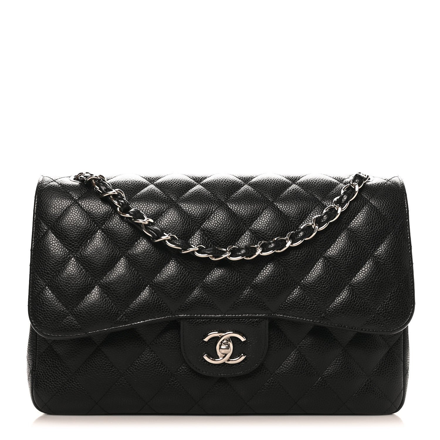 Chanel Caviar Quilted Jumbo Double Flap Black