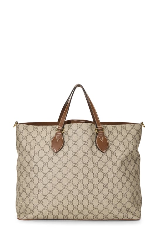 Brown GG Supreme Canvas Tote Large