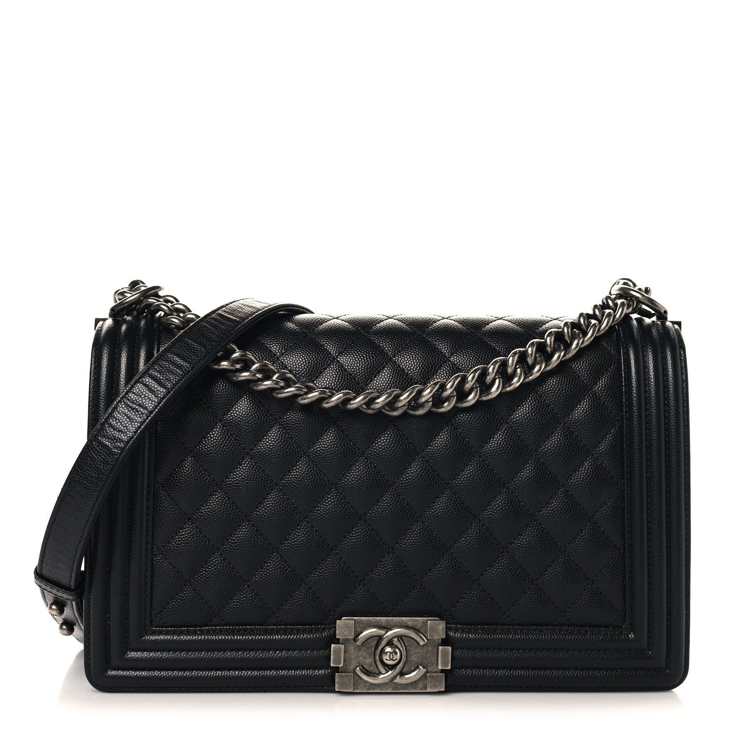 Chanel Caviar Quilted New Medium Boy Flap Black