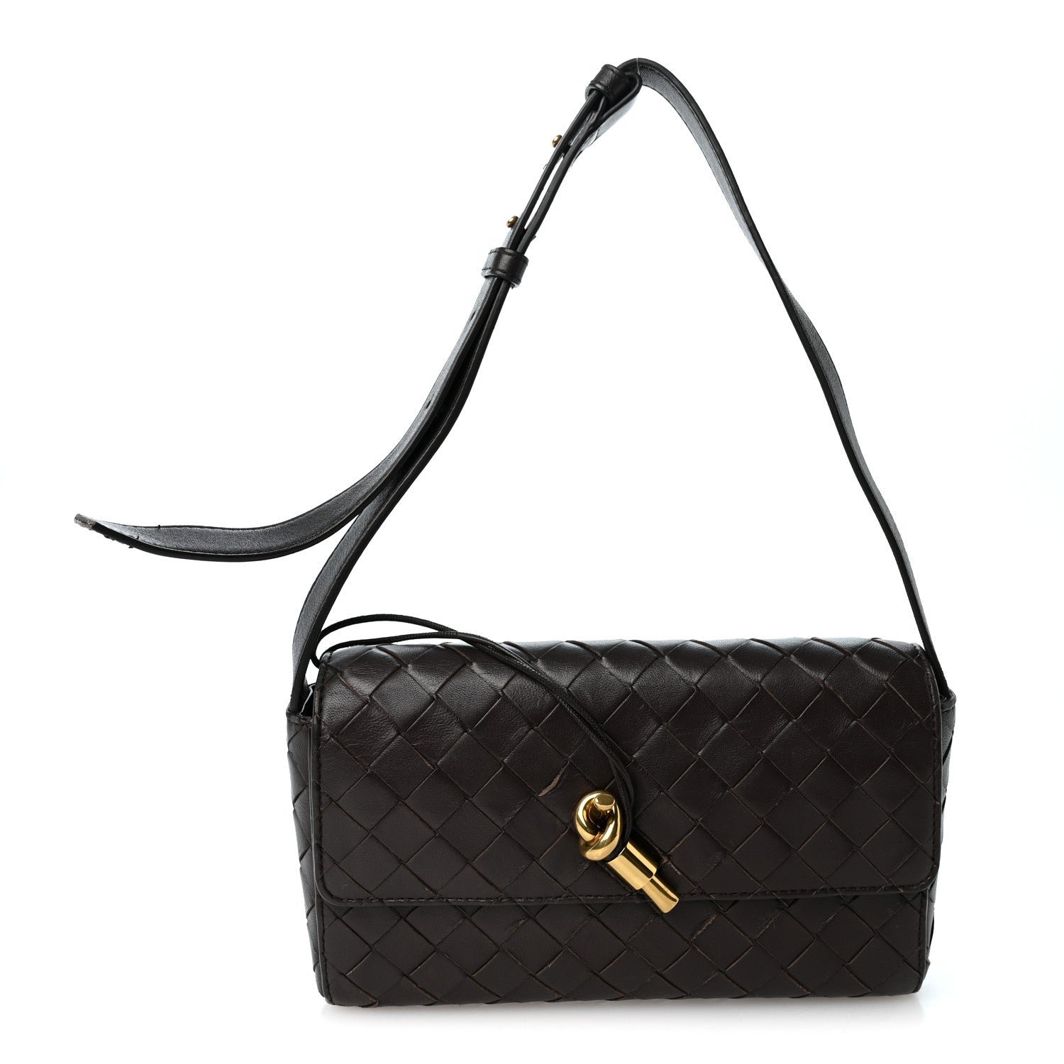 Bottega Veneta Nappa Intrecciato Andiamo Shoulder Bag Fondant