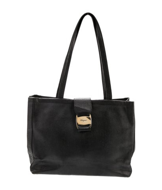 Salvatore Ferragamo Ferragamo Embossed Leather Shoulder Bag