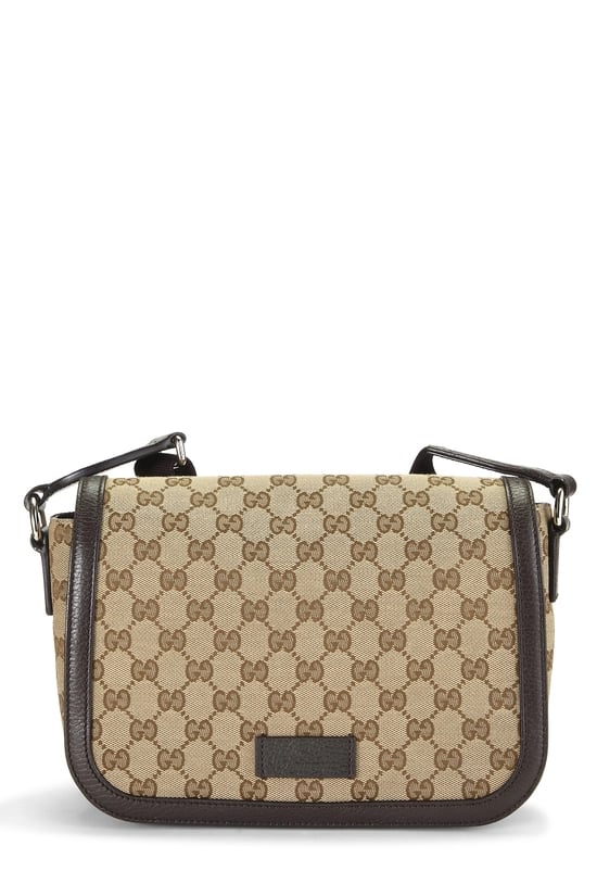 Original GG Canvas Magnetic Flap Messenger Small