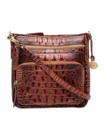 Brahmin Embossed Leather Crossbody Bag