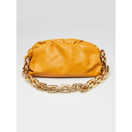 Bottega Veneta Bottega Veneta Gold Leather Chain Pouch Bag