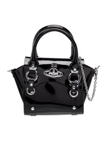 Patent Leather Top Handle Bag
