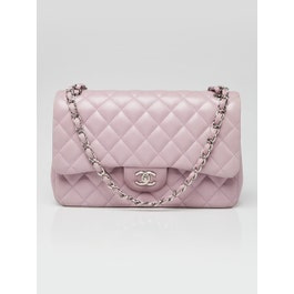 Chanel Vieux Rose Quilted Lambskin Leather Classic Jumbo Double Flap Bag