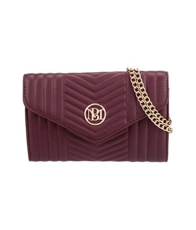 Badgley Mischka Mischka Leather Clutch W Tags