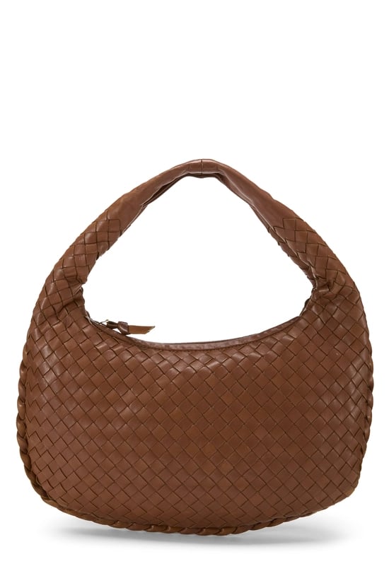 Brown Intrecciato Veneta Hobo Small