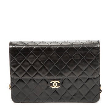 Leather Vintage Push Lock Straight Flap