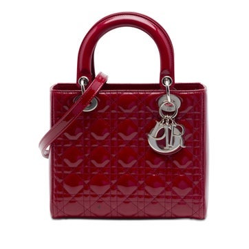 Medium Patent Cannage Lady Dior